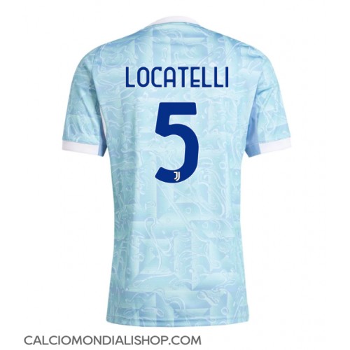 Maglie da calcio Juventus Manuel Locatelli #5 Seconda Maglia 2025-26 Manica Corta Maglie da calcio Juventus Manuel Locatelli #5 Seconda Maglia 2025-26 Manica Corta